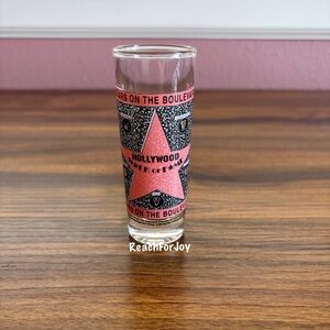 Hollywood Walk Of Fame Tall Shot Glass California USA Souvenir